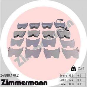 Brake Pad Set, disc brake ZIMMERMANN 24888.170.2