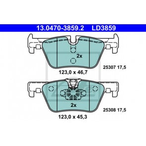 Brake Pad Set, disc brake ATE 13.0470-3859.2