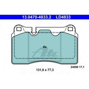 Brake Pad Set, disc brake ATE 13.0470-4833.2