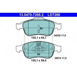 Brake Pad Set, disc brake ATE 13.0470-7266.2