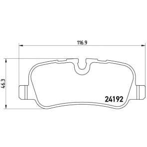 Brake Pad Set, disc brake BREMBO P 44 019