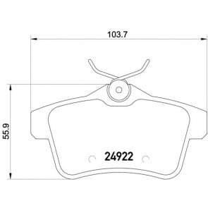 Brake Pad Set, disc brake BREMBO P 61 114