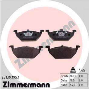 Brake Pad Set, disc brake ZIMMERMANN 23130.195.1