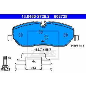 ATE Brake Pad Set, disc brake prepared for wear indicator, excl. wear warning contact, with brake caliper screws, with accessories Article number, 13.0460-2728.2, LD2728, LR019618, SFP500010, GDB1631