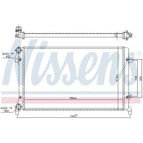 Radiator, engine cooling NISSENS 65277